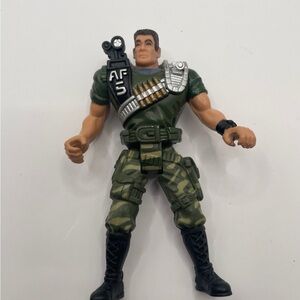 Action Figure with Green Camouflage Outfit Military Special Opps AF5 Solider